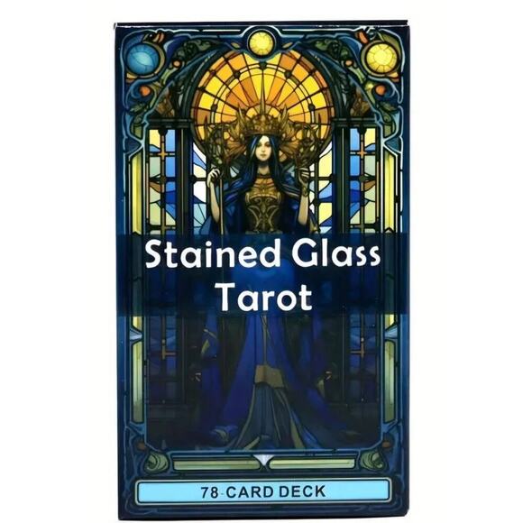 Stained Glass Tarot Cards, Fairy Tarot Cards 78 Card Deck Sealed New Excellent - Picture 3 of 6